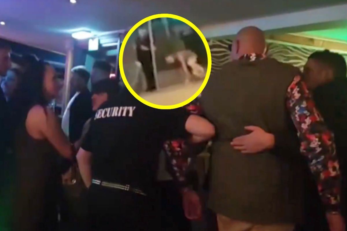 Drunken Tyson Fury was escorted out of a British bar after a night out