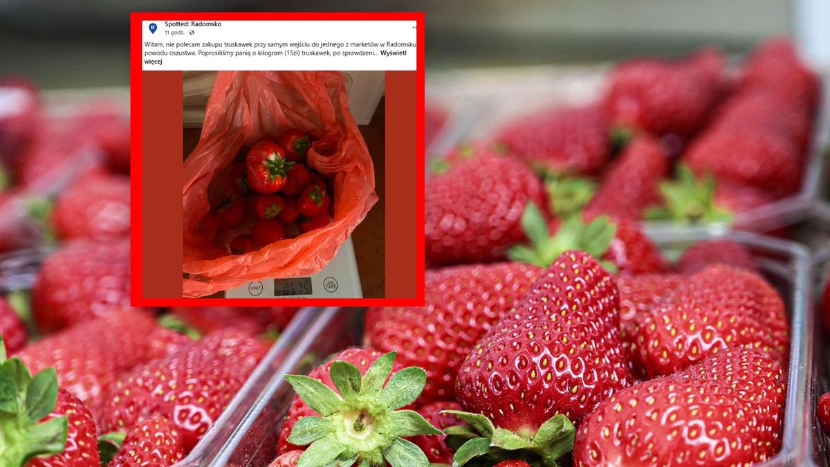 Zapłacił za kilogram truskawek, dostał 0,57 kg? Burza pod wpisem