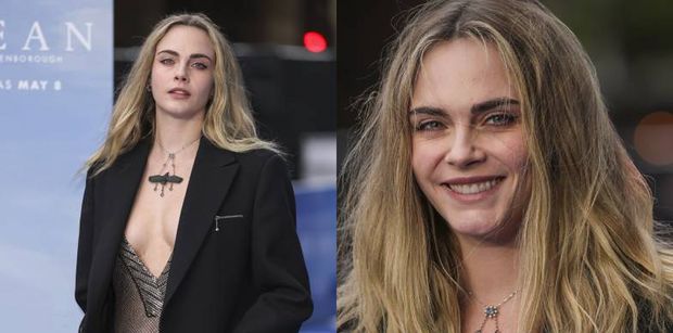 Cara Delevingne prezentuje okazały dekolt na premierze filmu "Ocean z Davidem Attenboroughem"