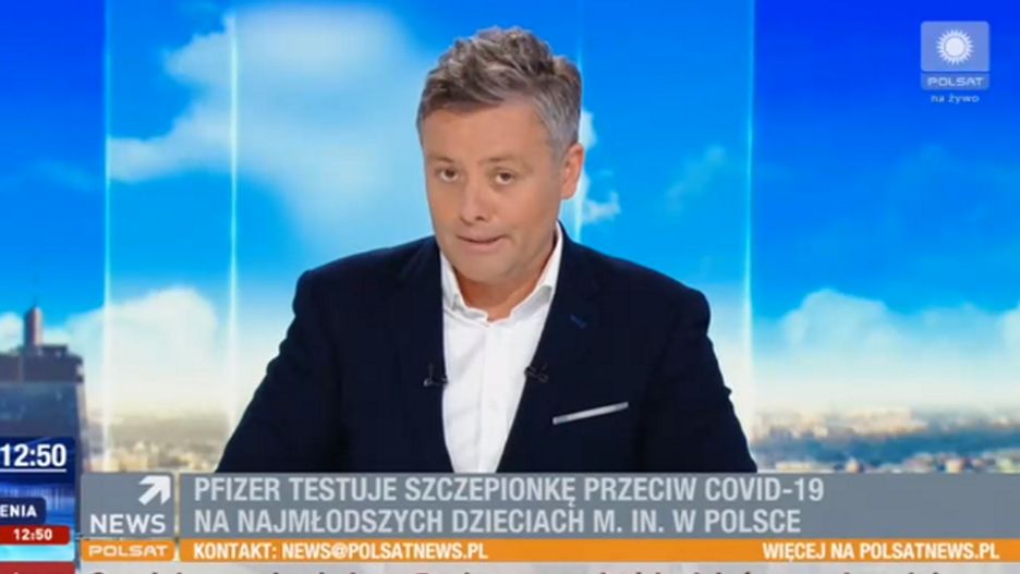 Michał Cholewiński po raz pierwszy poprowadził poranny program Polsatu "Nowy dzień".