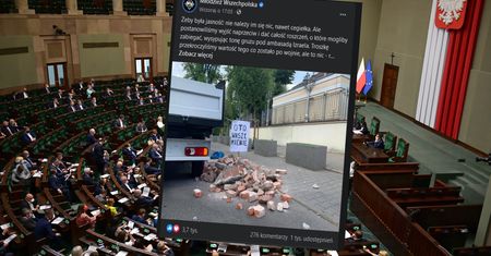 Wysypali gruz przed ambasadą Izraela. Młodzież Wszechpolska odpowiada Gminie Żydowskiej