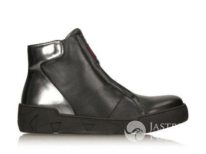 KAZAR Czarno-srebrne trampki męskie - 439 zł