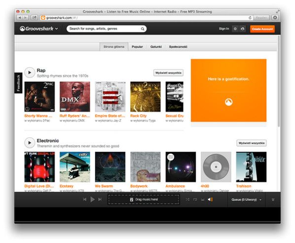 Grooveshark nie do poznania - duże zmiany w interfejsie