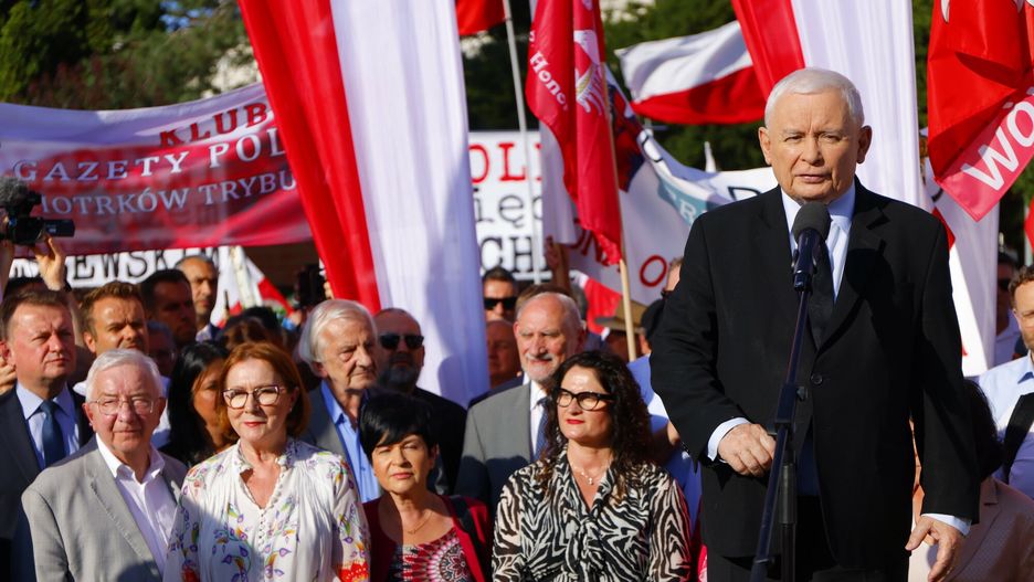 Demonstracja PiS w obronie praworządności w lipcu 2024
