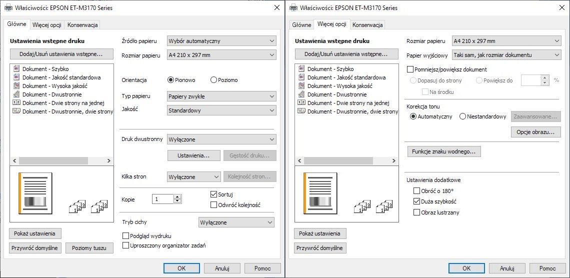 Epson ET M3170 sterownik drukarka
