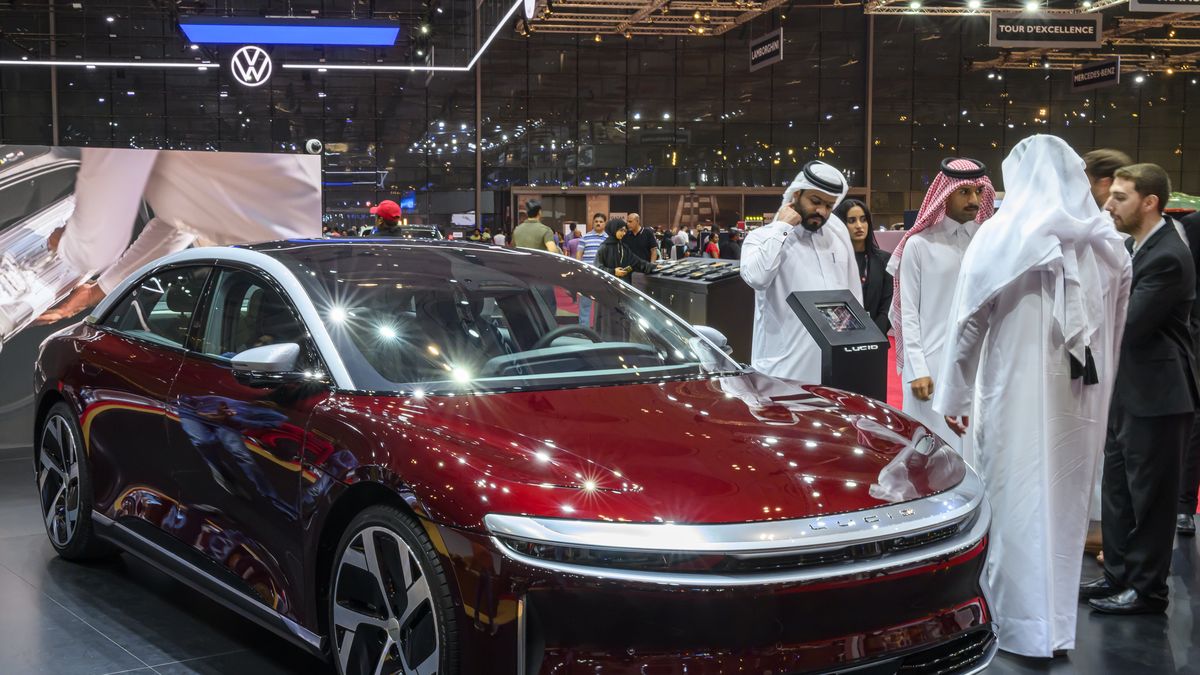 Lucid Air w wersji Dream podczas targów motoryzacyjnych w Genewie