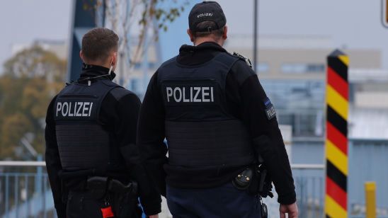 Refugees Continue To Arrive Via Belarus And PolandFRANKFURT (ODER), GERMANY - NOVEMBER 01: Police monitor vehicles arriving at the German-Polish border on November 01, 2021 in Frankfurt (Oder), Germany. Germany's federal police announced today that they have so far detained 7,832 illegal migrants arriving from Poland via Belarus this year, of which 5,285 were detained in October alone.  (Photo by Sean Gallup/Getty Images)Sean Gallup