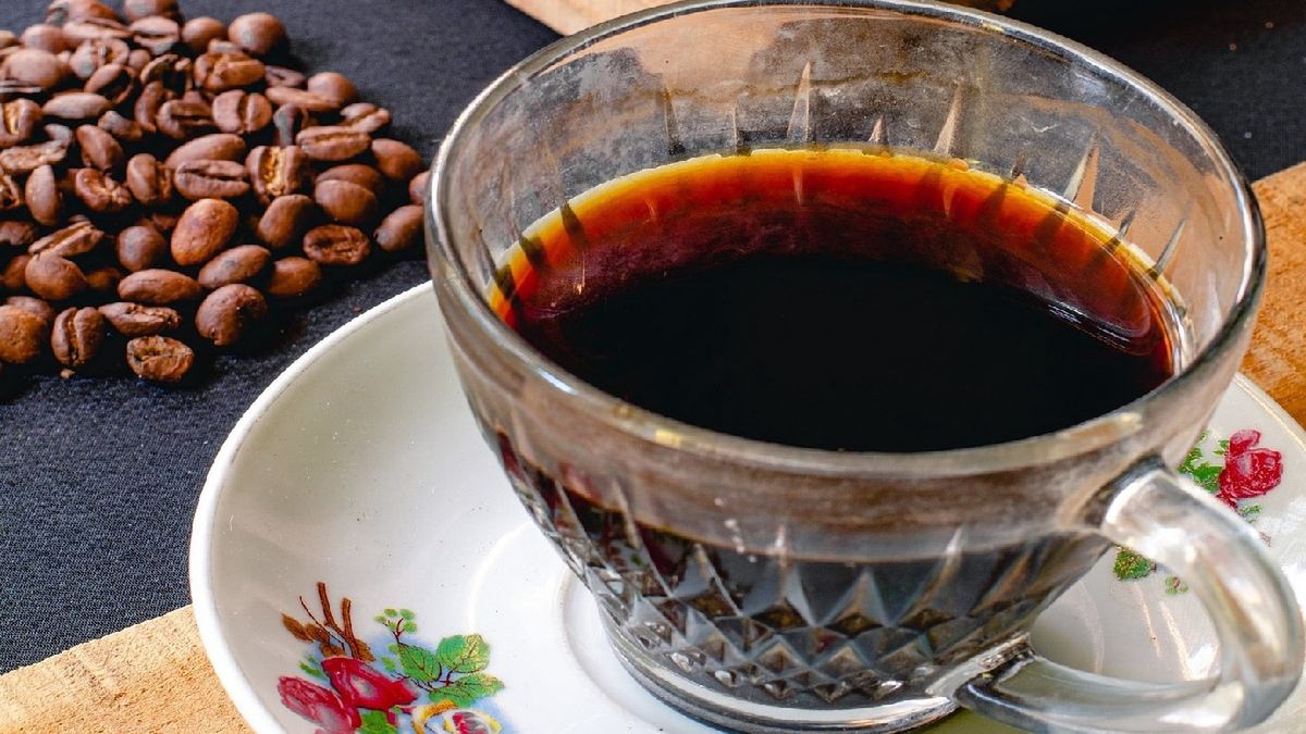 Kawa w szklanej filiżance