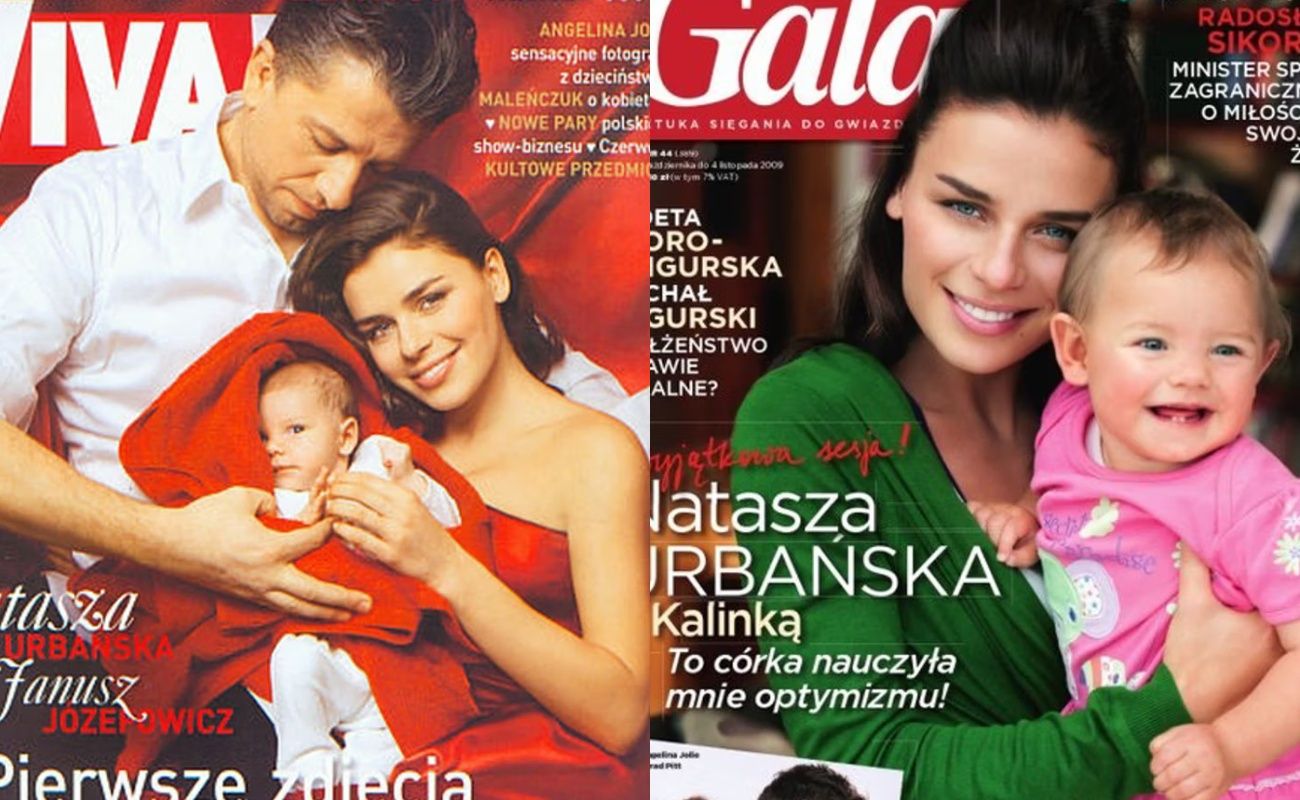 Natasza Urbańska i Janusz Józefowicz z córką Kaliną