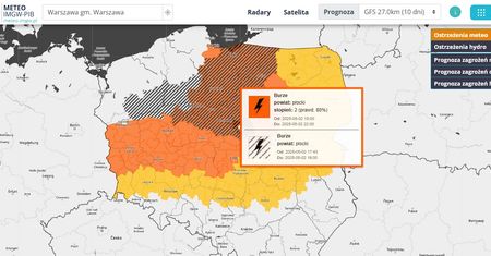 Alerty w 14 województwach - idą burze!