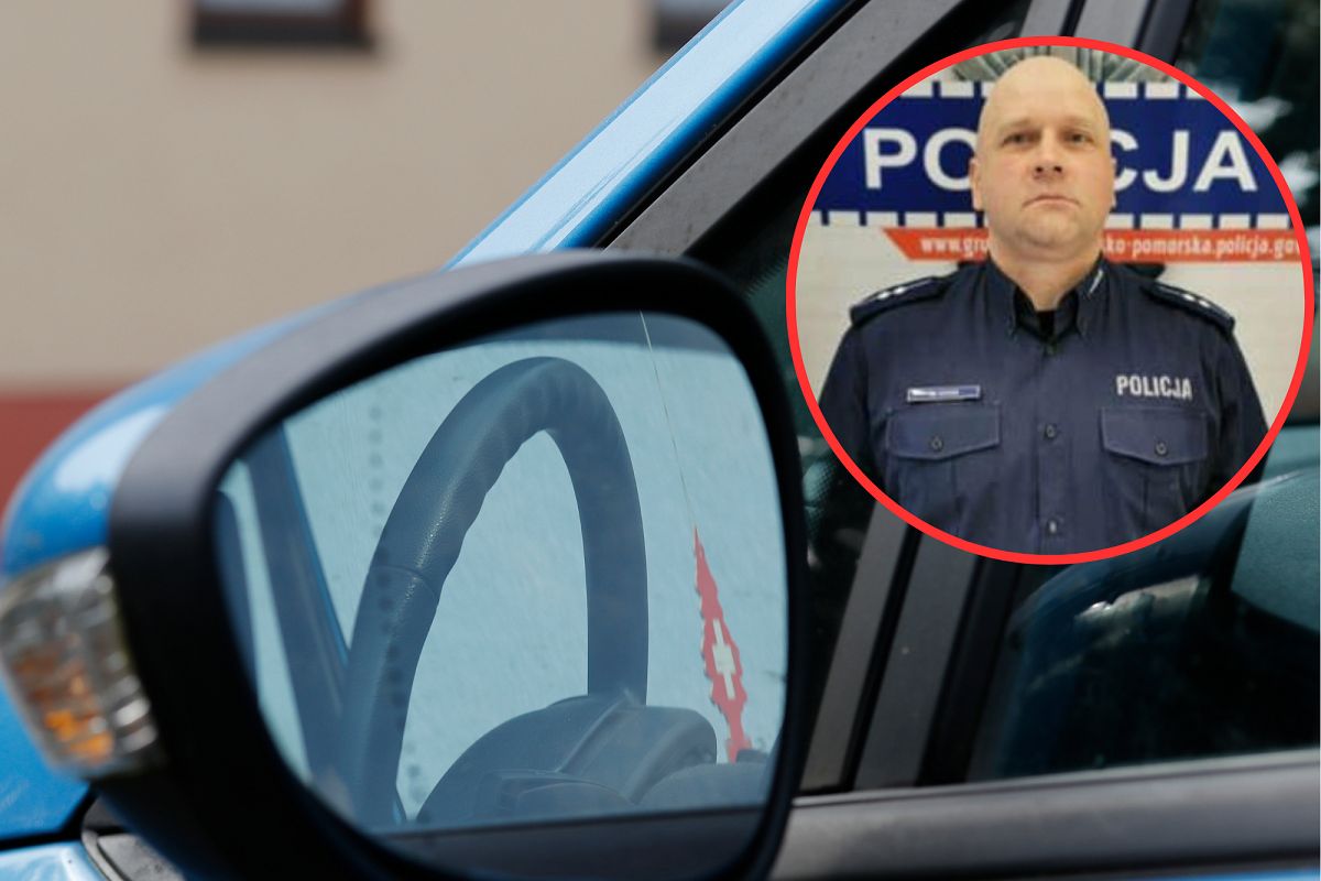 Bohaterska postawa policjanta. Od razu wybił szybę w aucie