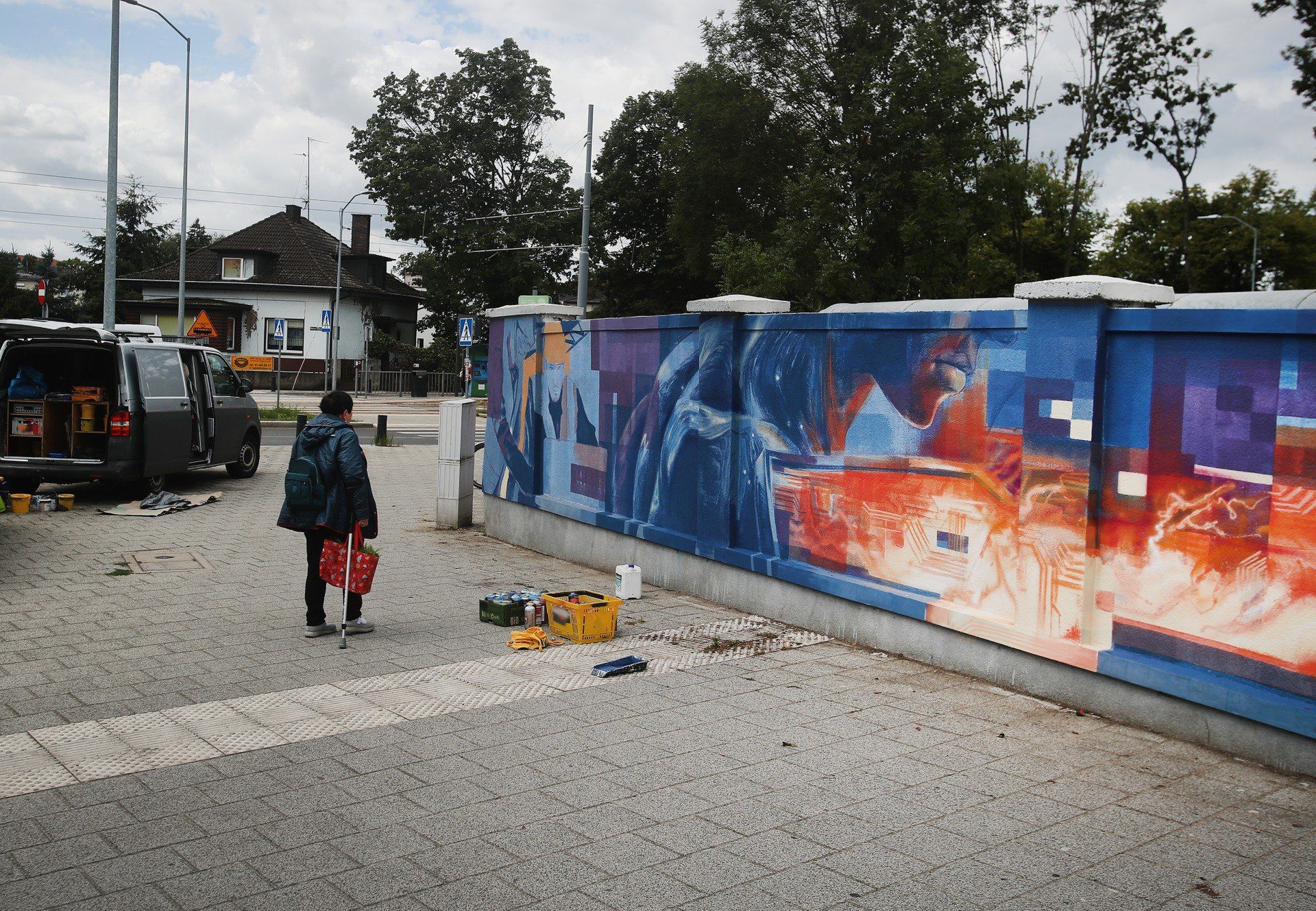 Mural przy Wernyhory na Pogodnie w Szczecinie