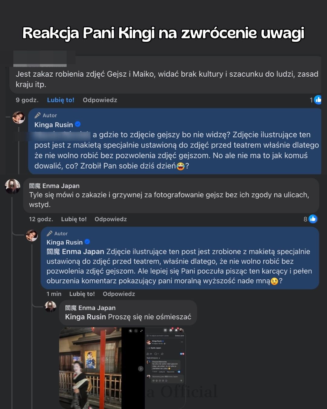 Influencerka oburzona zachowaniem Kingi Rusin
