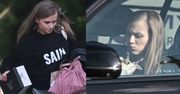Agnieszka Kaczorowska przed treningiem do "TzG" zajada się w samochodzie kebabem