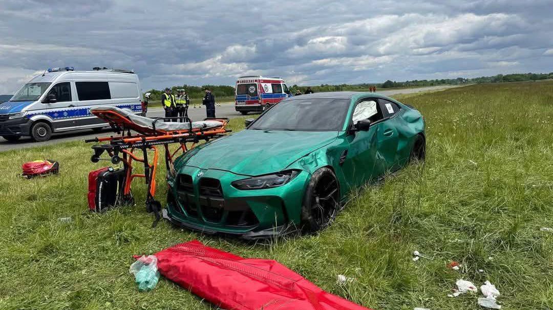 Materiały prasowe / OSP Krosno-Polanka / Na zdjęciu: wypadek na zawodach w Krośnie