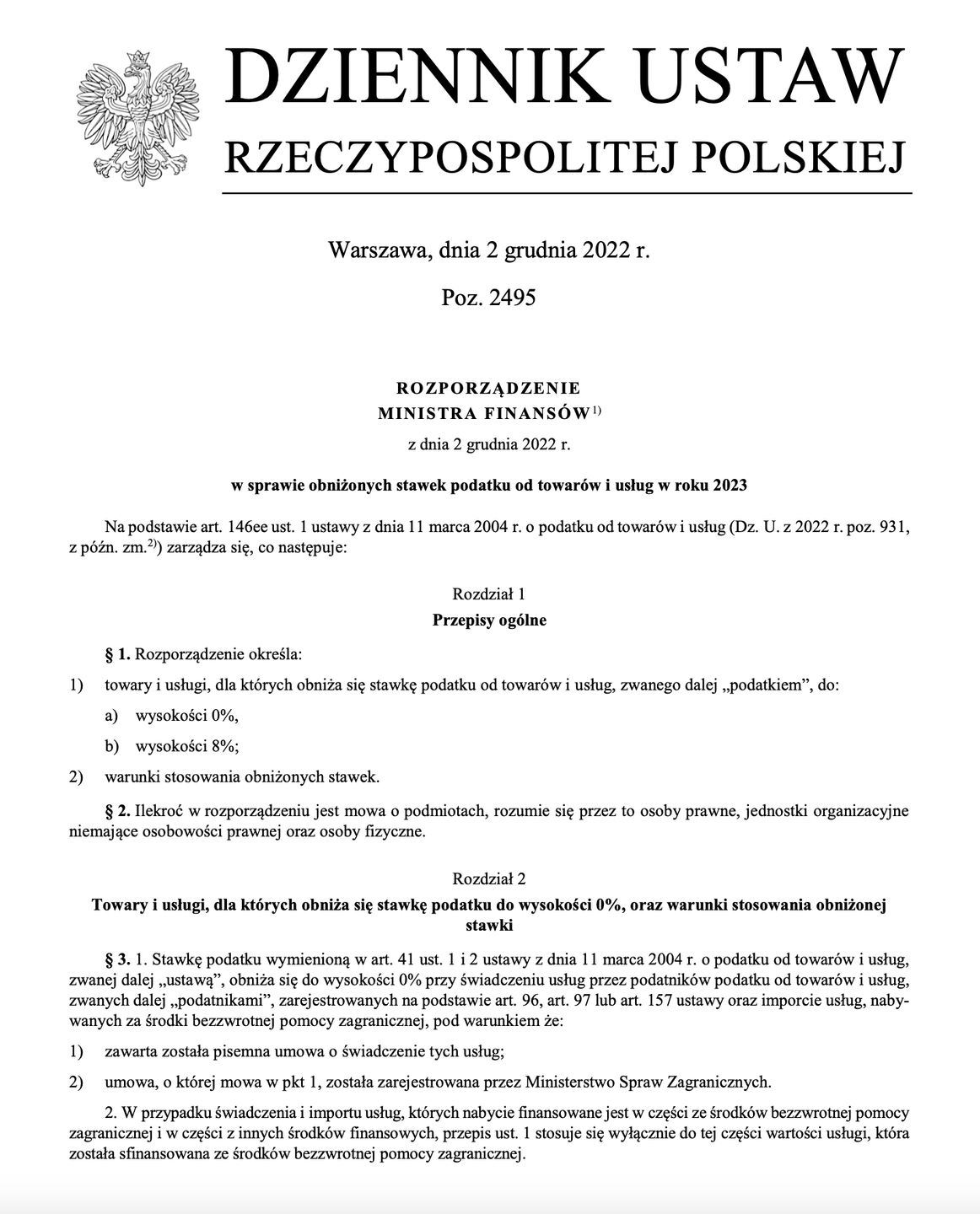 Rozporządzenie minister finansów już w  Dzienniku Ustaw