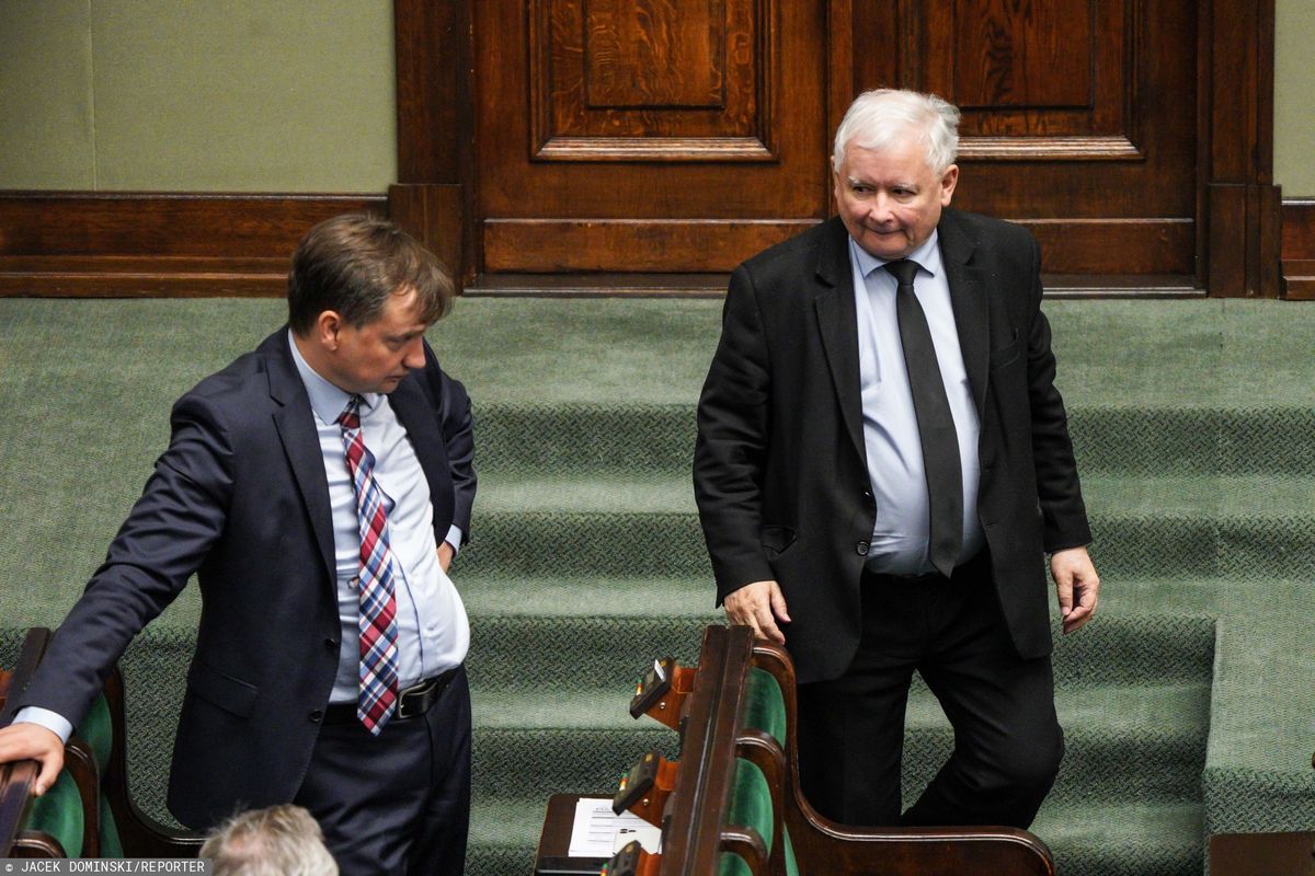 Sejm. Jarosław Kaczyński oraz Zbigniew Ziobro (zdj. arch.)