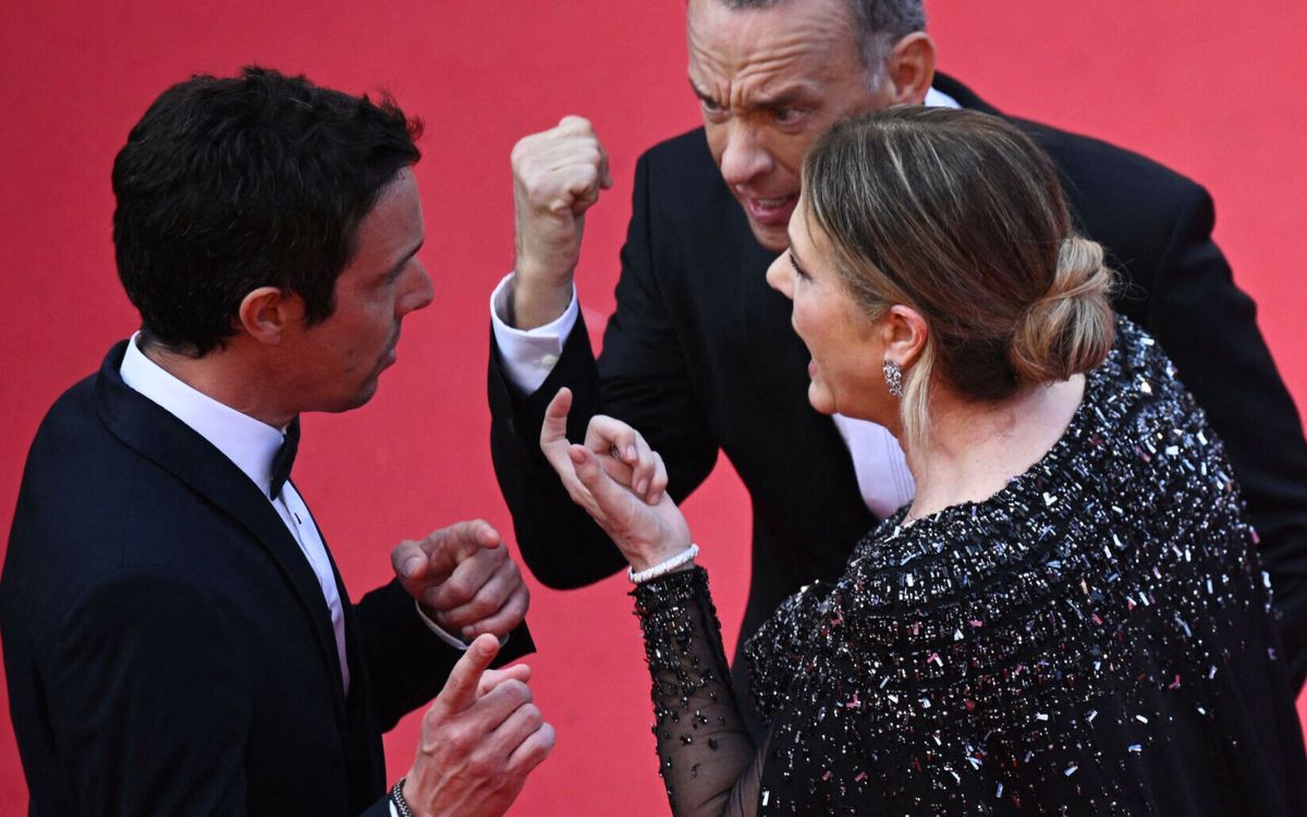 Tom Hanks i jego żona zdenerwowali się na czerwonym dywanie