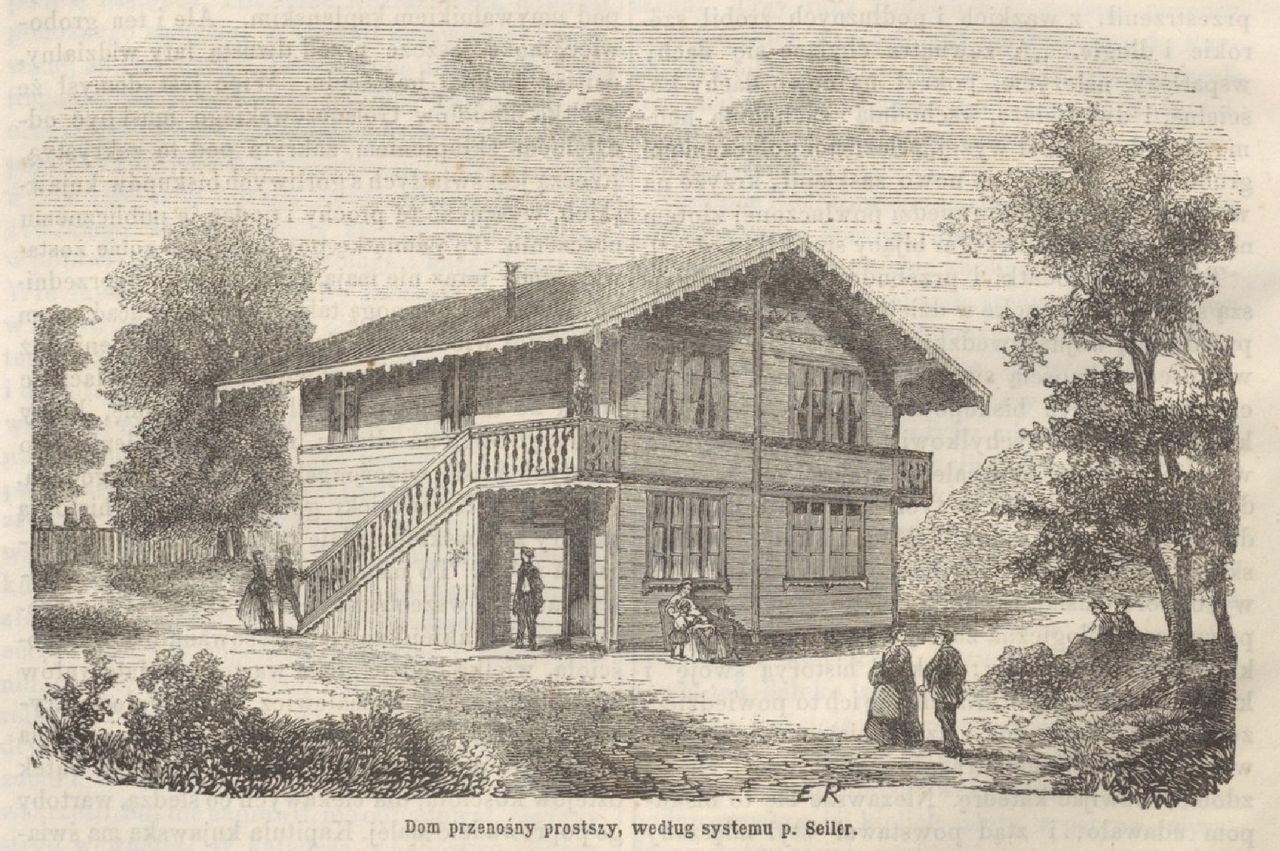 Domy przenośne sprzed prawie 170 lat. Francuskie prefabrykaty.