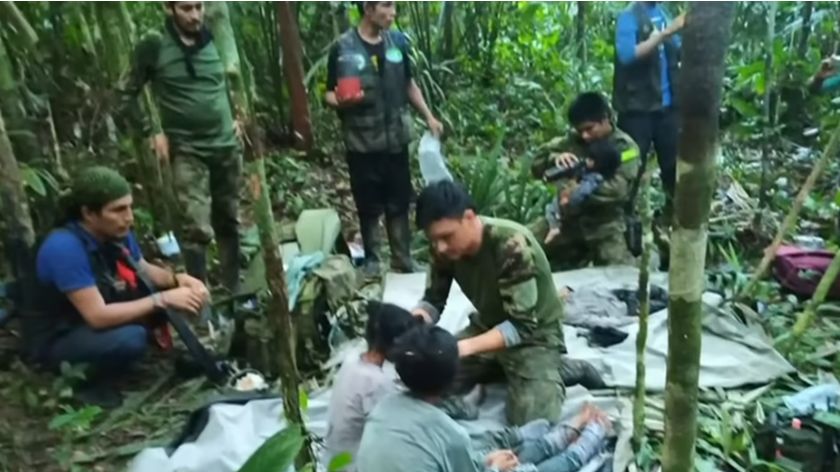 Dzieci przeżyły 40 dni po katastrofie lotniczej. Fot.YouTube/BBC News