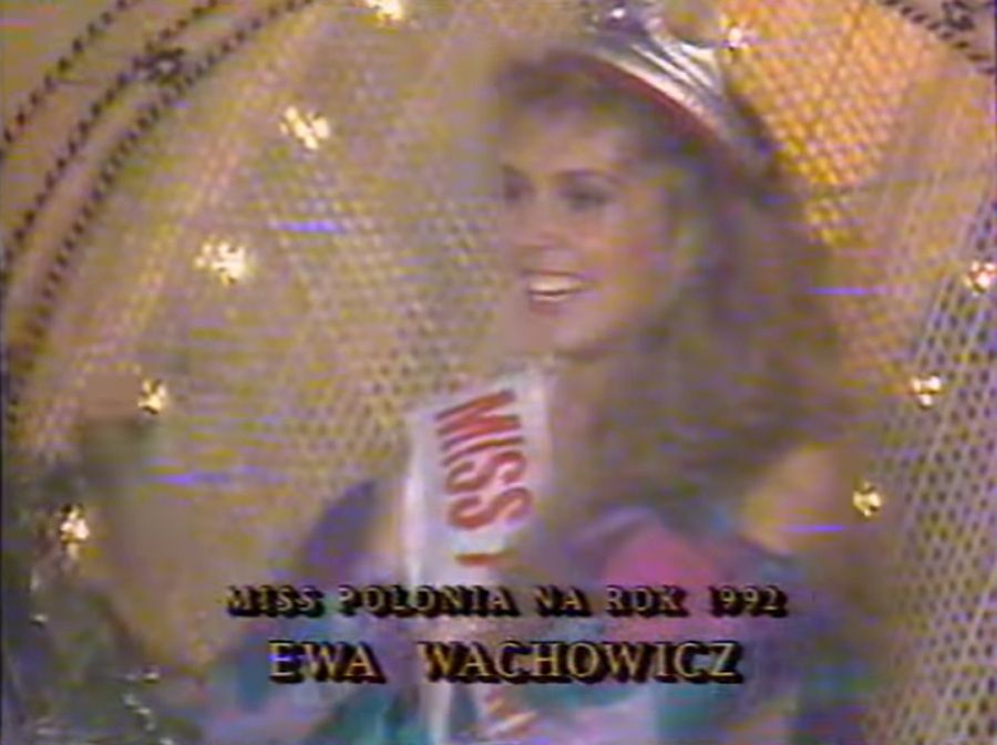 Ewa Wachowicz wygrywa konkurs w Miss Polonia 1992