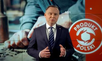 Wybory 2020. Andrzej Duda w spocie wystąpił na tle nielegalnego logo