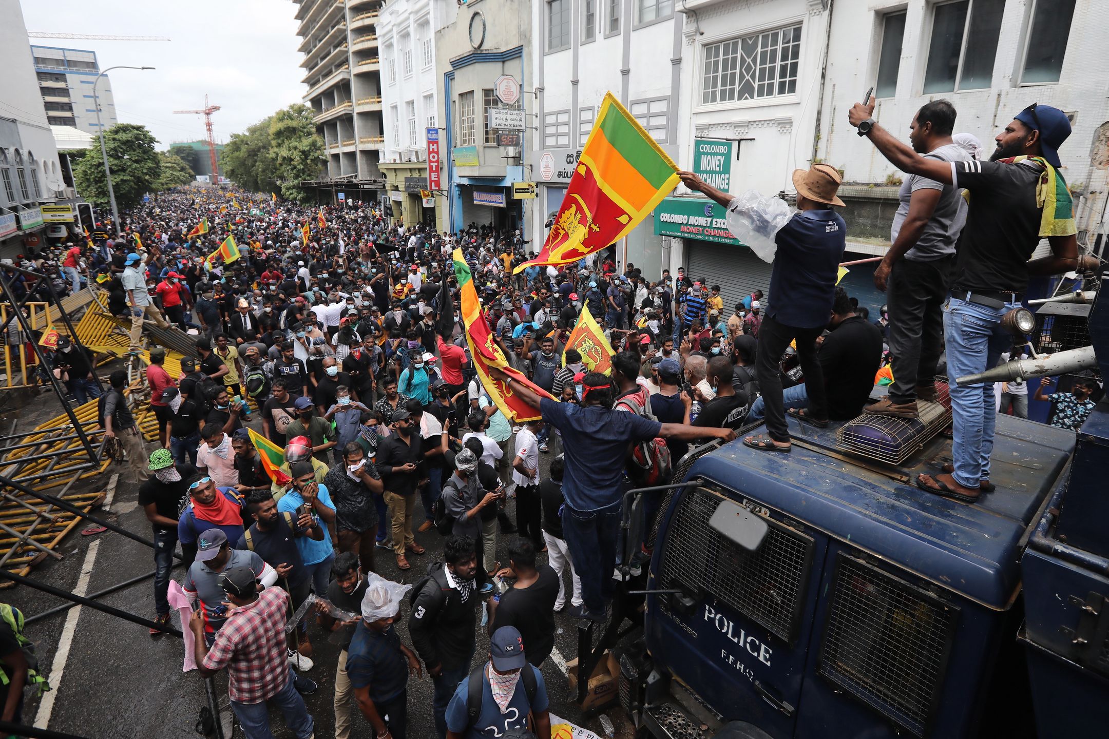 Protesty na ulicach Sri Lanki