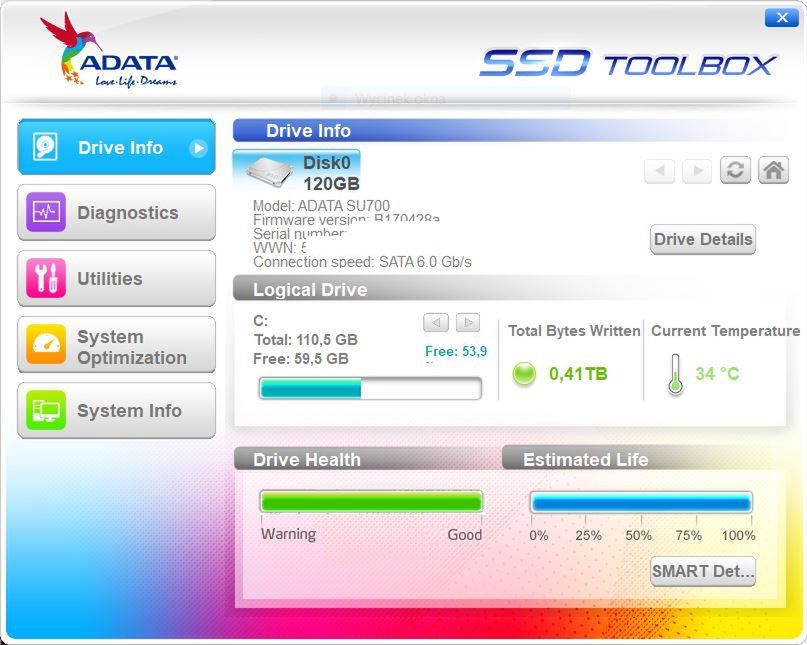 Krótki test dysku ADATA SU700 z kostkami pamięci 3D NAND