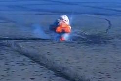 Potężna eksplozja. T-80 z hukiem wyleciał w powietrze