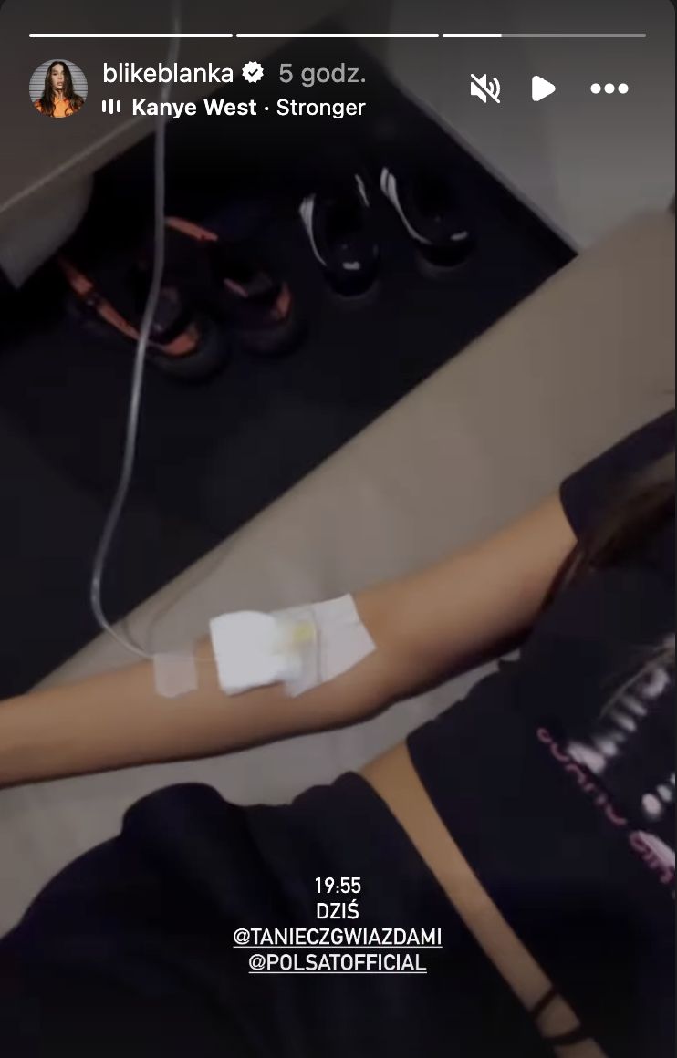 Blanka uspokoiła fanów po nagraniu z kroplówką