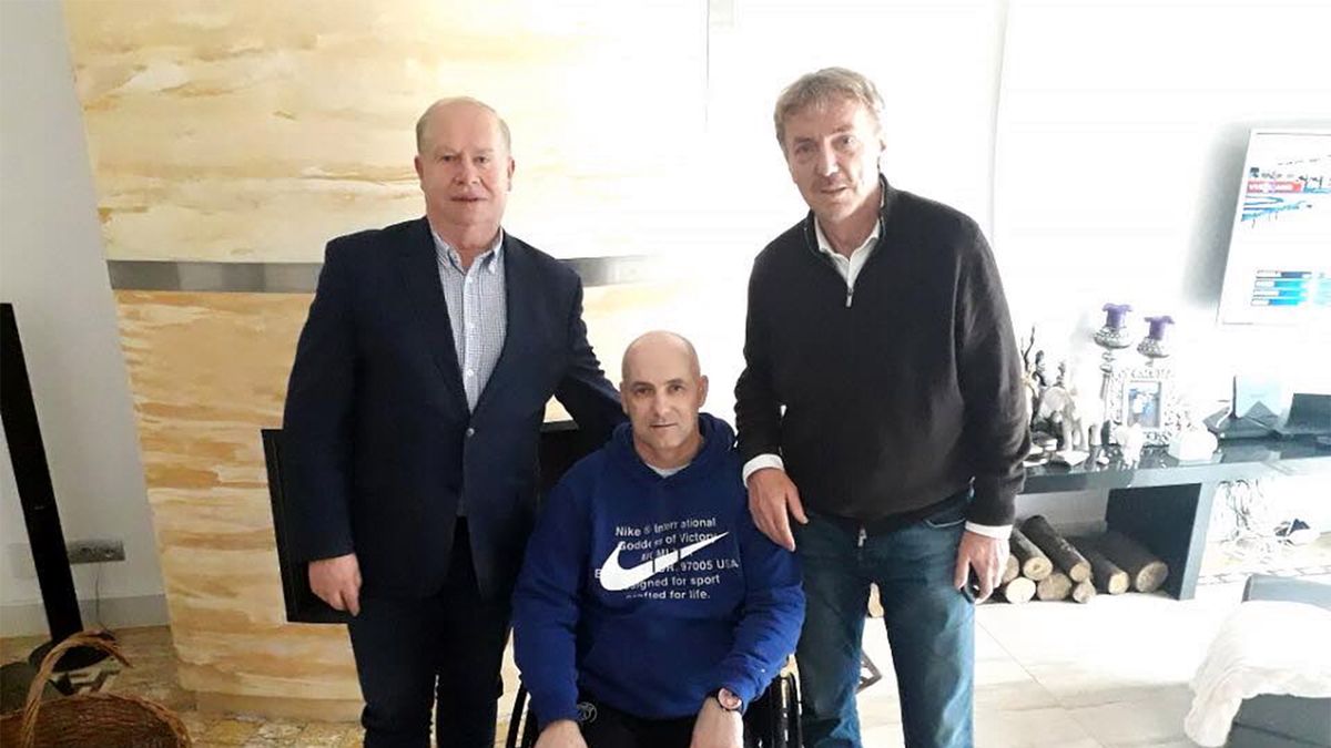 Na zdjęciu od lewej: Jerzy Kanclerz, Tomasz Gollob i Zbigniew Boniek