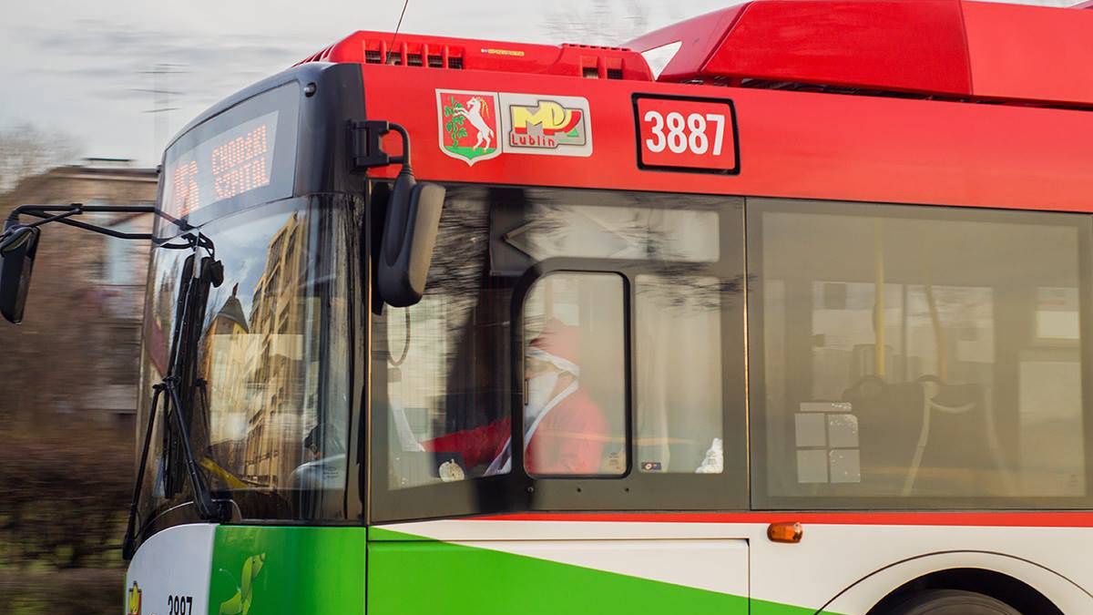 mikołaje za kierownicą autobusów mpk lublin