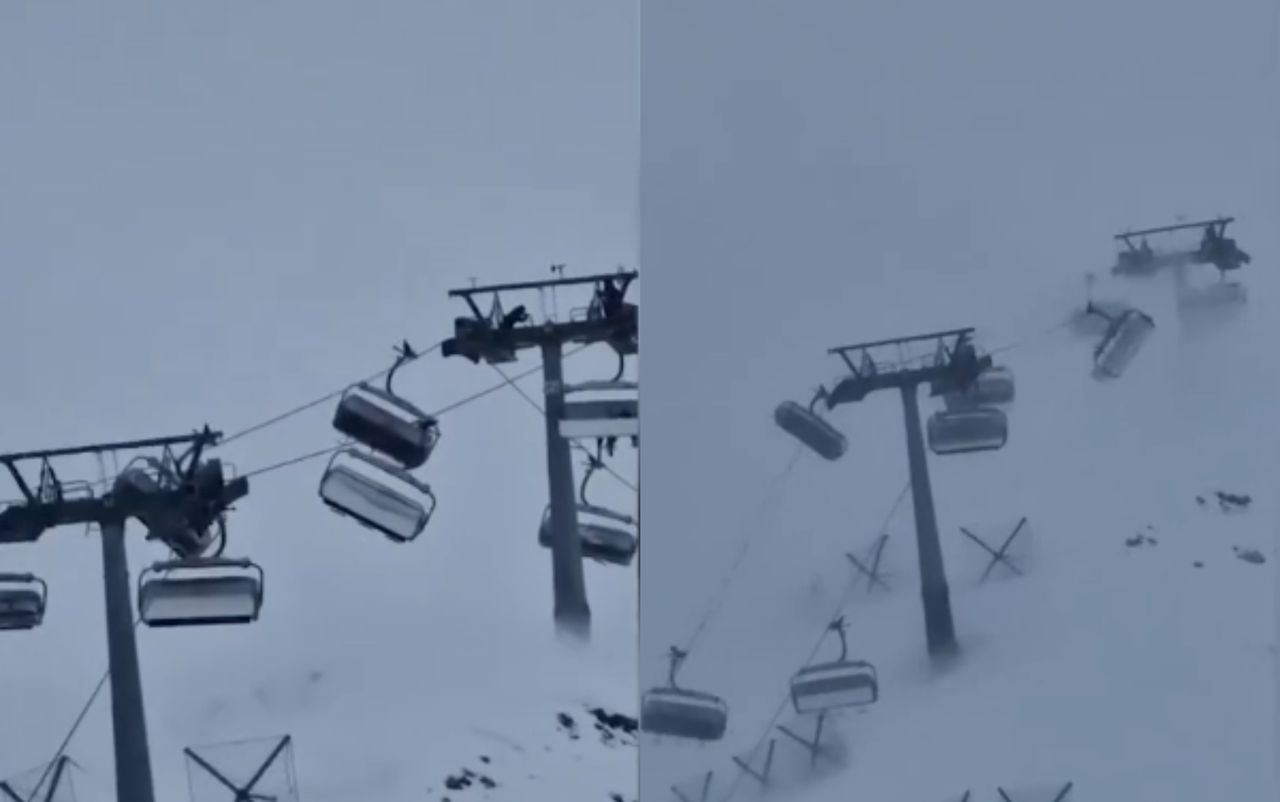 Alpine chairlift scare in Italy as winds hit 100 km/h, amidst Easter tourist boom