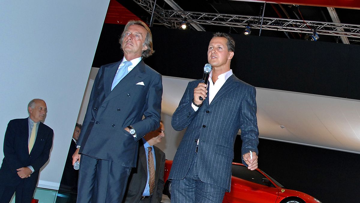 Luca di Montezemolo i Michael Schumacher (po prawej)