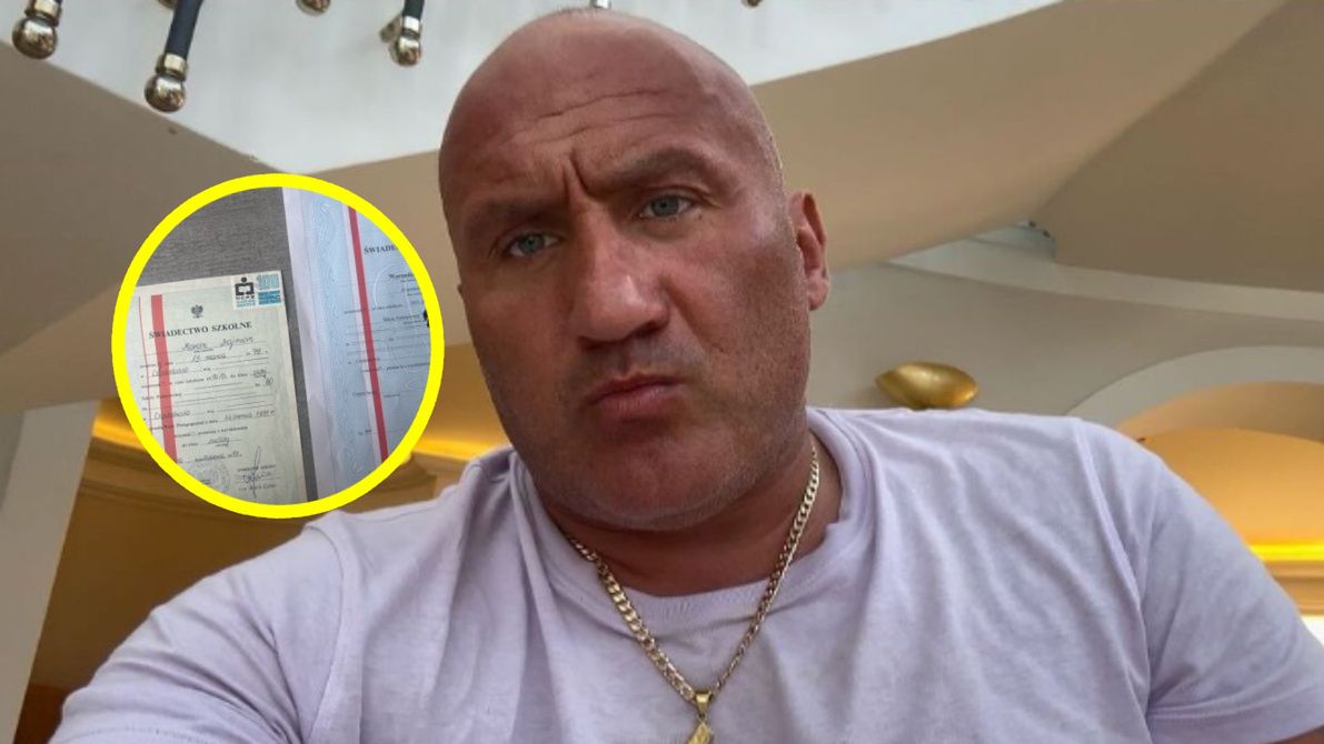 Marcin Najman pokazał świadectwo swoje i córki