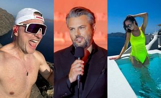 Kuba Wesołowski szaleje z żoną na Santorini i pozuje NAGO pod prysznicem. Olivier Janiak radzi: "Musisz tyłek bardziej pokazać"