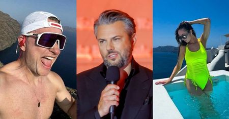 Kuba Wesołowski szaleje z żoną na Santorini i pozuje NAGO pod prysznicem. Olivier Janiak radzi: "Musisz tyłek bardziej pokazać"