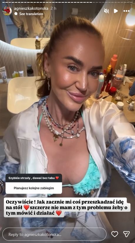 Agnieszka Kotońska o operacjach plastycznych