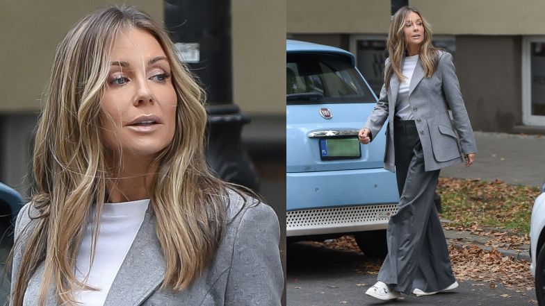 Małgorzata Rozenek przebiera się u fryzjera