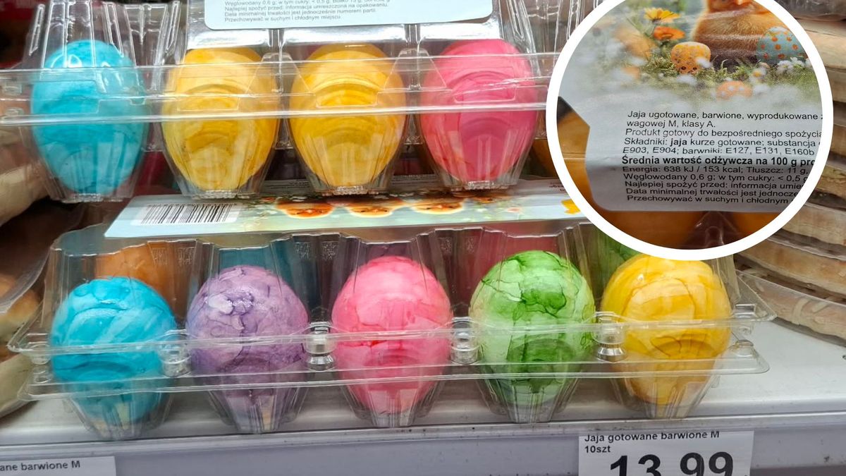 Barwione jajka z Dino