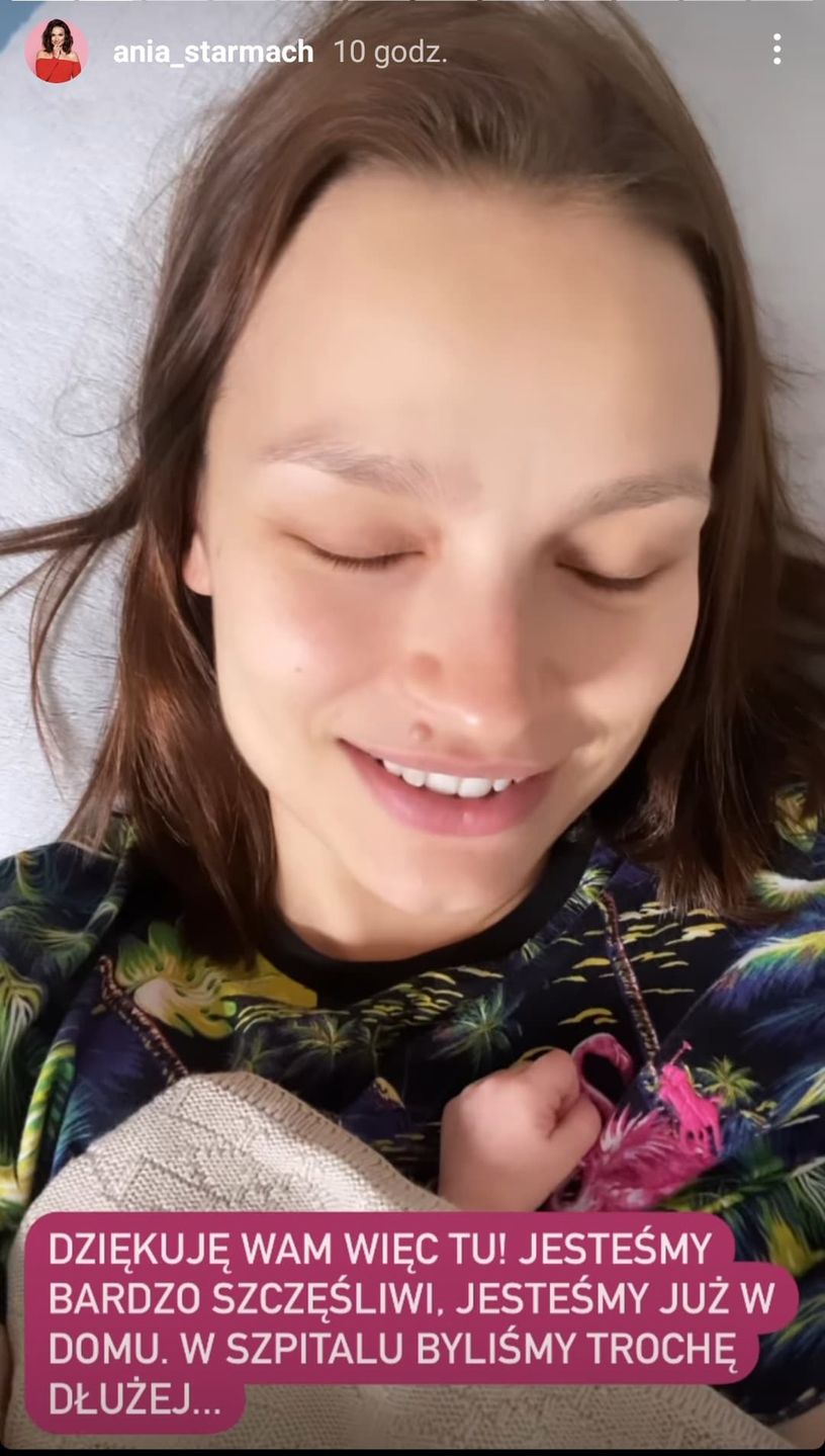 Anna Starmach z synkiem już w domu