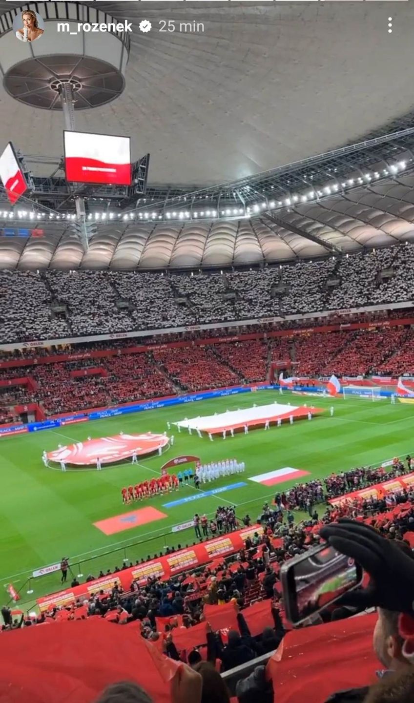 Małgorzata Rozenek na meczu Polska - Albania