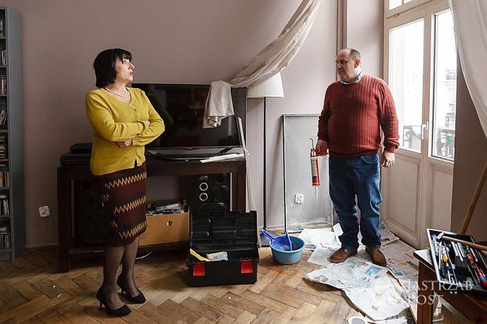 O mnie się nie martw 4 odcinek 3, Irenka (Hanna Śleszyńska), Witold (Sławomir Orzechowski), fot: Facebook