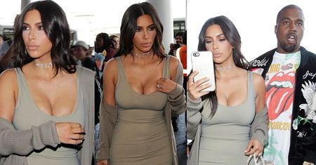 Kim Kardashian leci do Paryża w bardzo obcisłej sukience (ZDJĘCIA)