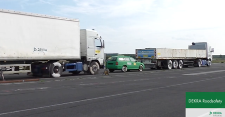 Przerażające wideo pokazuje, co się dzieje, gdy ciężarówka nie wyhamuje