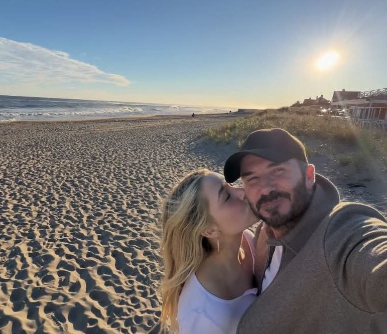 David Beckham z córką Harper