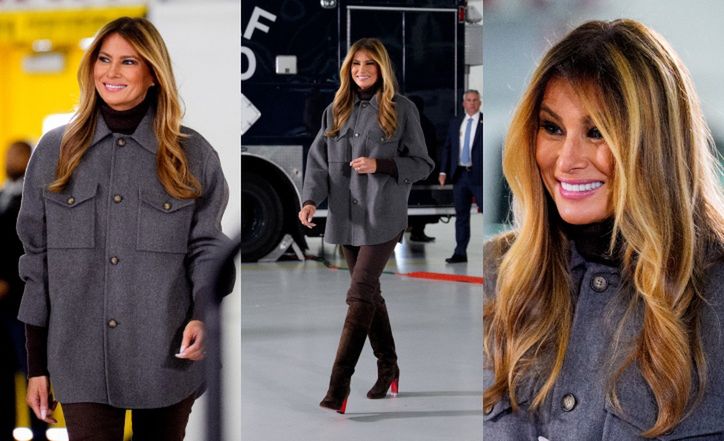 Melania Trump przybywa na spotkanie z żonami żołnierzy