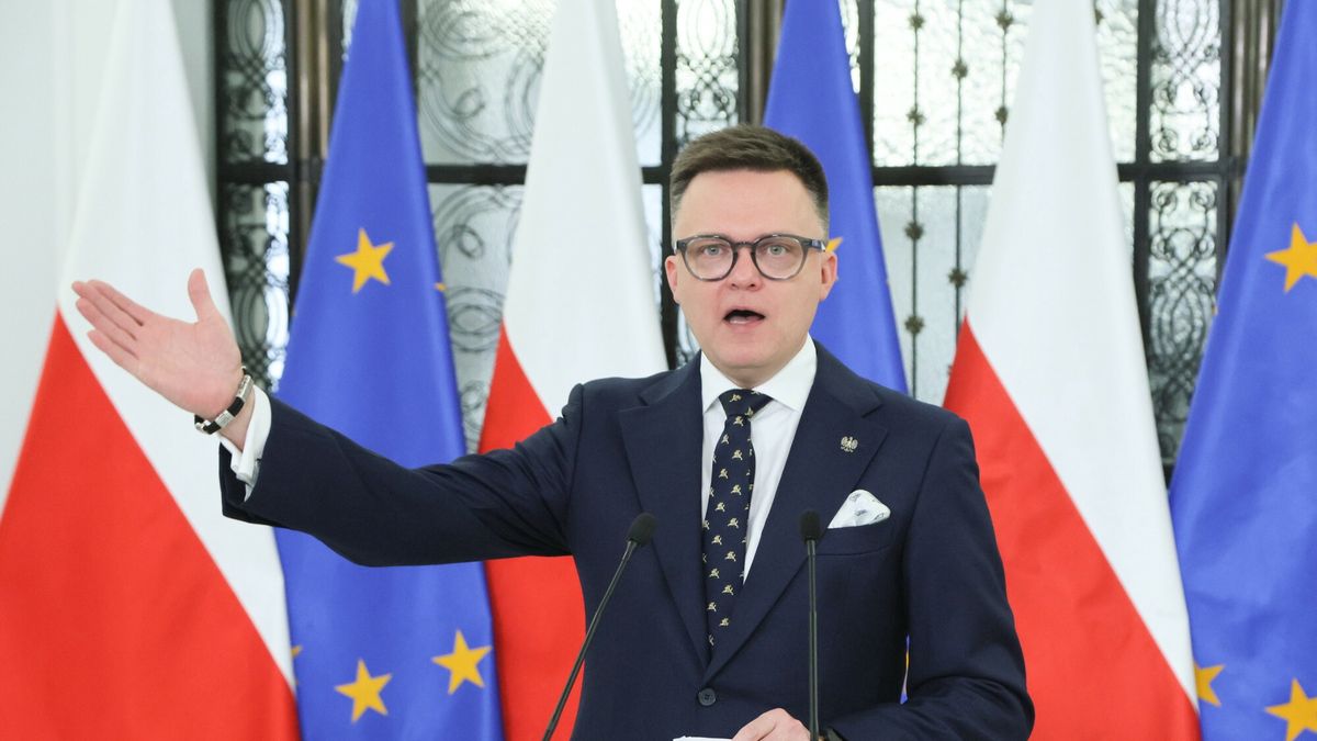 18. posiedzenie Sejmu X kadencji
Fot. Wojciech Olkusnik/East News, Warszawa, 25.09.2024.  18. posiedzenie Sejmu X kadencji. Konferencja prasowa marszalka Sejmu Szymona Holowni.
Wojciech Olkusnik