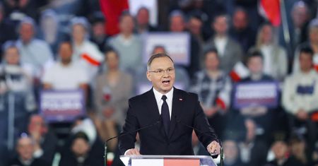 Duda na konwencji Nawrockiego. Krzyki na sali