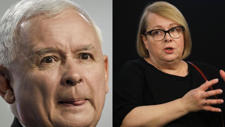 Ilona Łepkowska i Jarosław Kaczyński